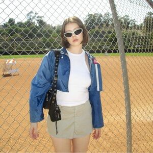 Miu Miu Inspired Mini Khaki Skirt